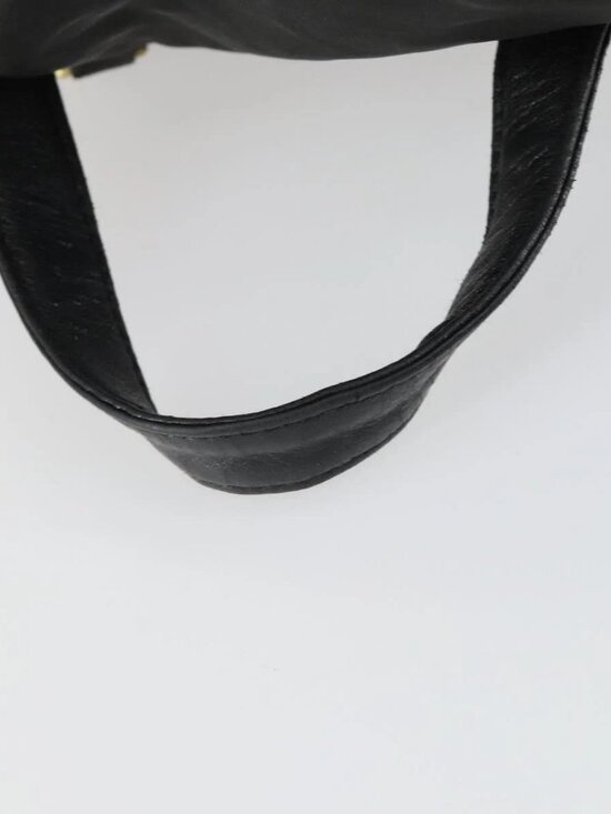 PRADA Backpack Nylon Black Gold Auth ka1273 main image 12